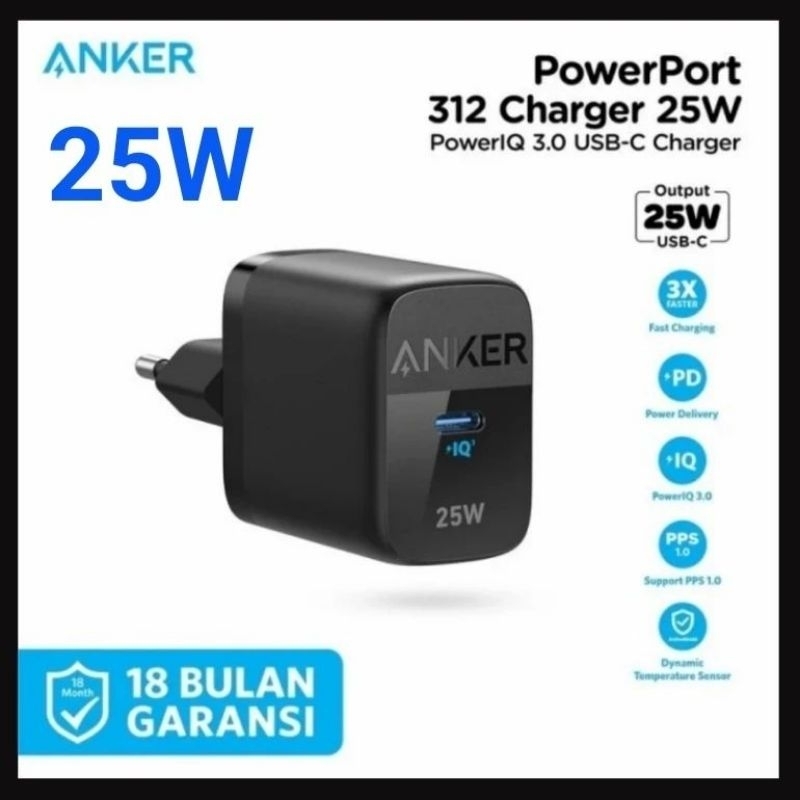ANKER ADAPTOR CHARGER TYPE C 25W