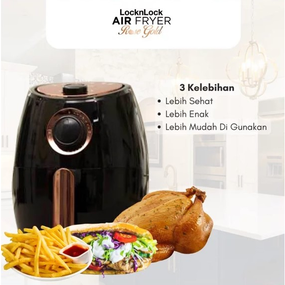 LocknLock Air Fryer Penggorengan 2L - EJF126BMNC