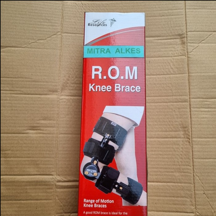 R.O.M Knee Brace. ROM Orthopedic Hinged Adjustable. Penyangga Lutut.