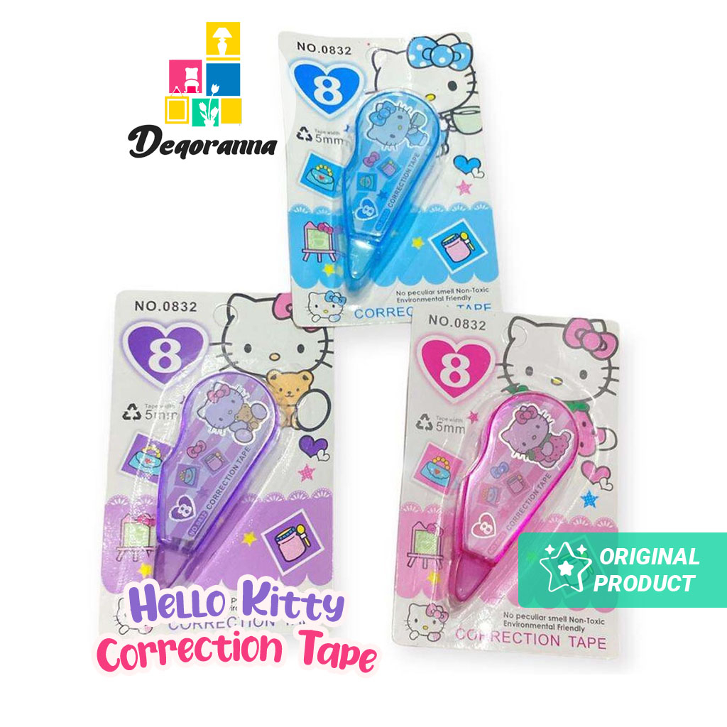 

Tipe X Hello kity Surprise Warna Tip-Ex Hello kity Surprise Correction Tape kertas koreksi Tidak Mudah Putus / Penghapus & Tipe X [JNSN]