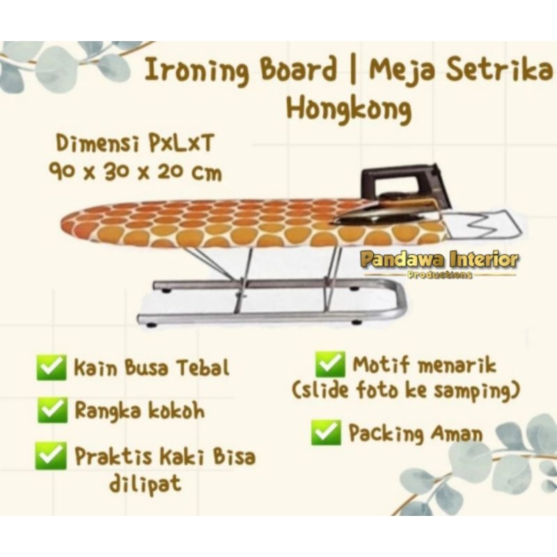 Rak Gosok Hongkong Meja Setrika Alas Gosok Lesehan Duduk Hongkong Bina Karya