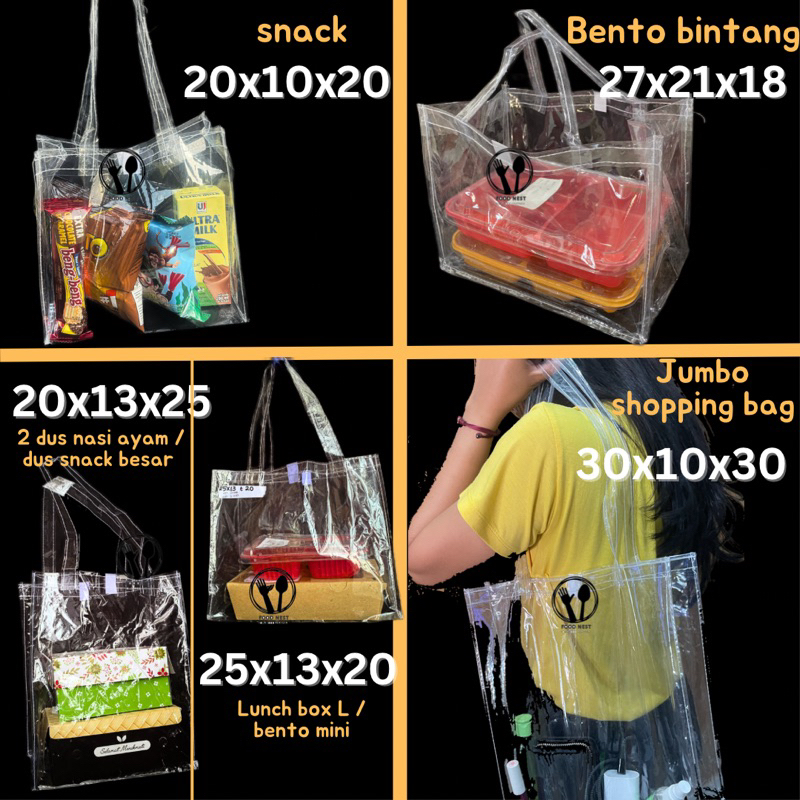 tas mika bening transparan tas mika pvc polos goodie bag hampers gift bag kantong souvenir ulang tahun briedsmaid transparan bening tas mika pvc polos kantong mika hampers bag