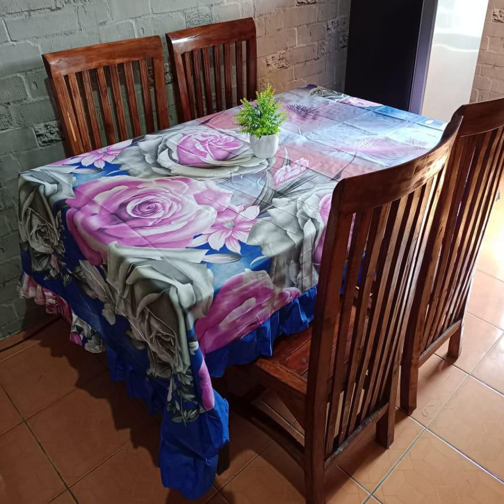 [✅COD] Taplak Meja Batik 140x220 Kain Katun Model Rumbai Perlengkapan Dekorasi Ruang Tamu Kantor Guru Ruangan Makan Dapur Rumah