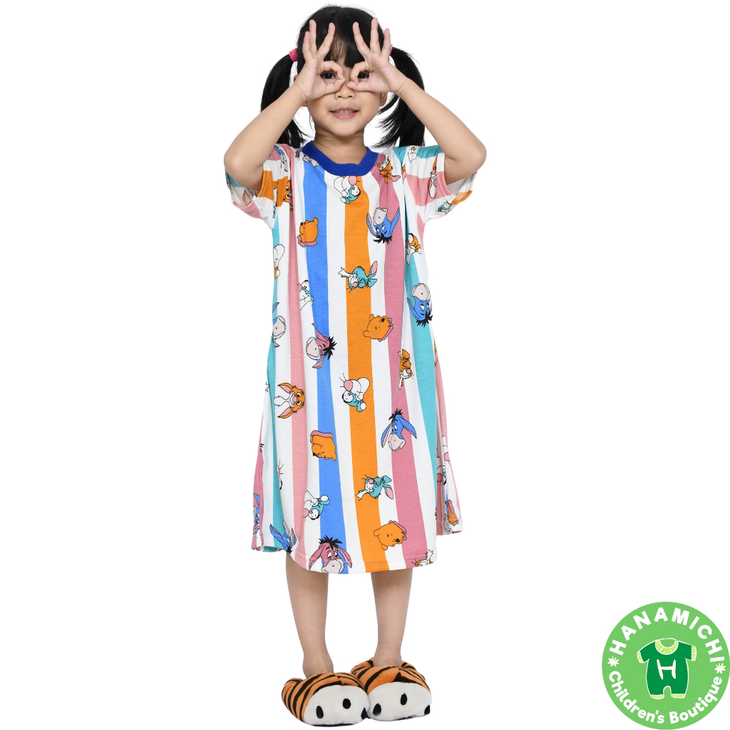 Hanamichi HANSA Baju Dress Anak Perempuan Lengan Pendek