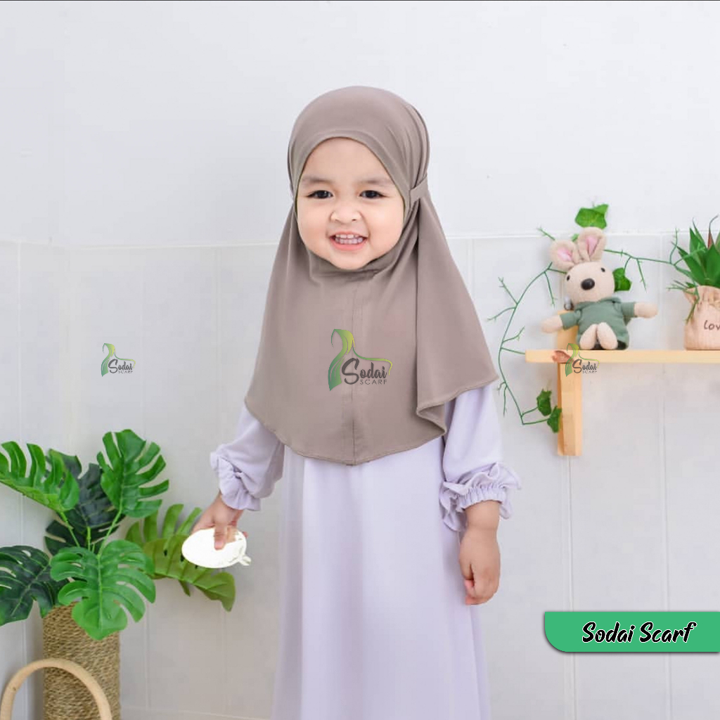 Bergo Maryam Anak Jersey Tali 0 - 3 Tahun