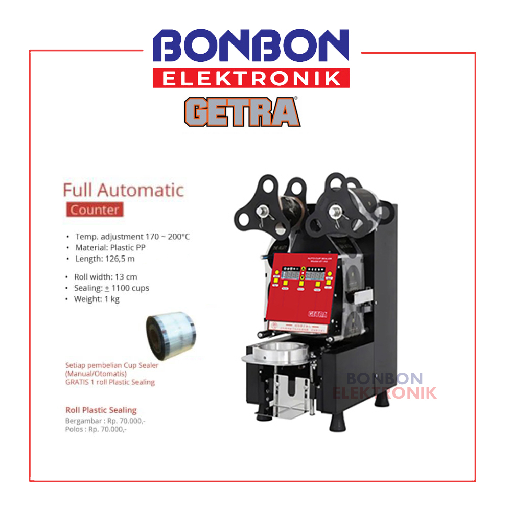 GETRA Mesin Cup Sealer Full Automatic ET-H3 Mesin Penyegel Minuman
