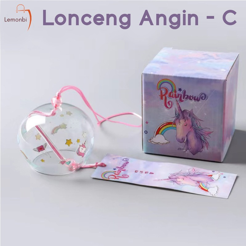 LONCENG ANGIN lonceng angin kaca Gantung Motif Bunga Sakura Bahan Kaca Untuk hadiah