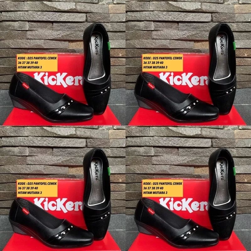PROMO DISKON TERLARIS Sepatu Pantofel Wanita Hak 3 Cm Hitam Sekolah Paskibra Kantor COD