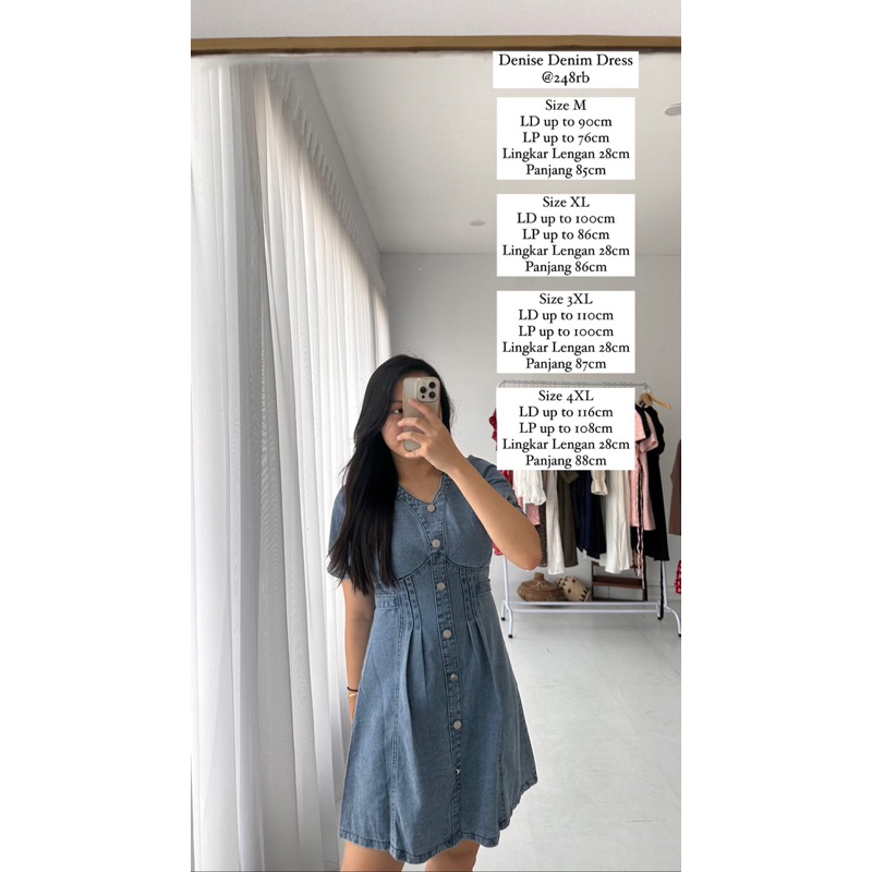 [ LittleBigCloth ] Denise Denim Dress // Dress Jeans Wanita Dress Jeans Bigsize