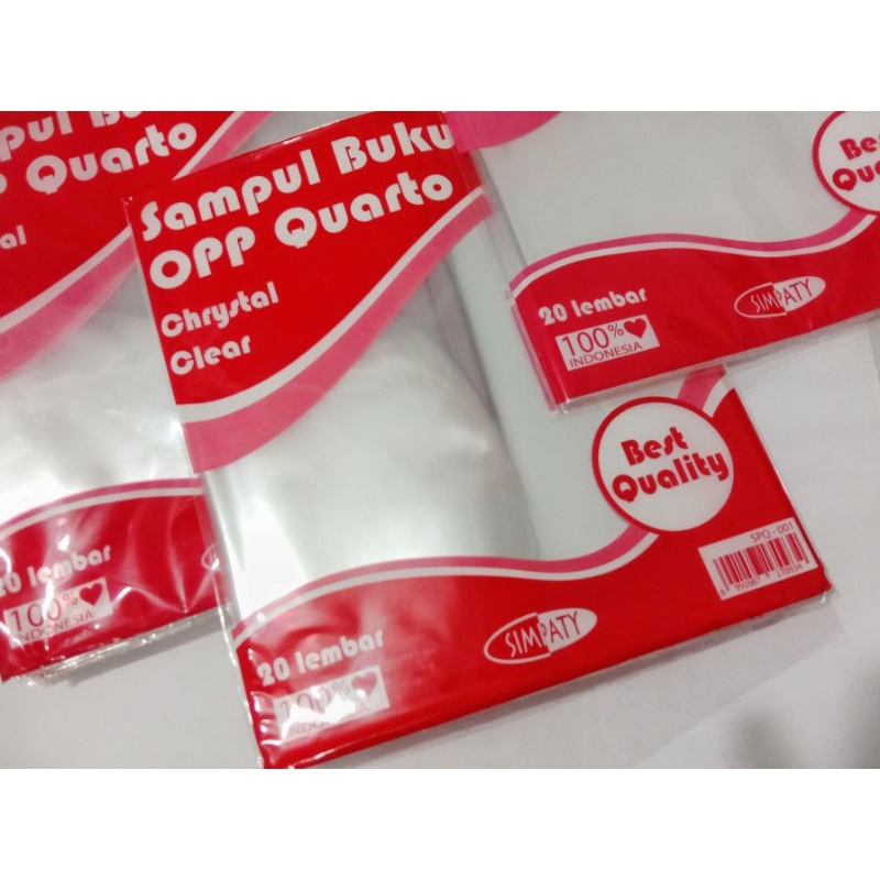 

Sampul Chrystal Cover Buku Kwarto Quarto OPP Transparan Dengan Lem