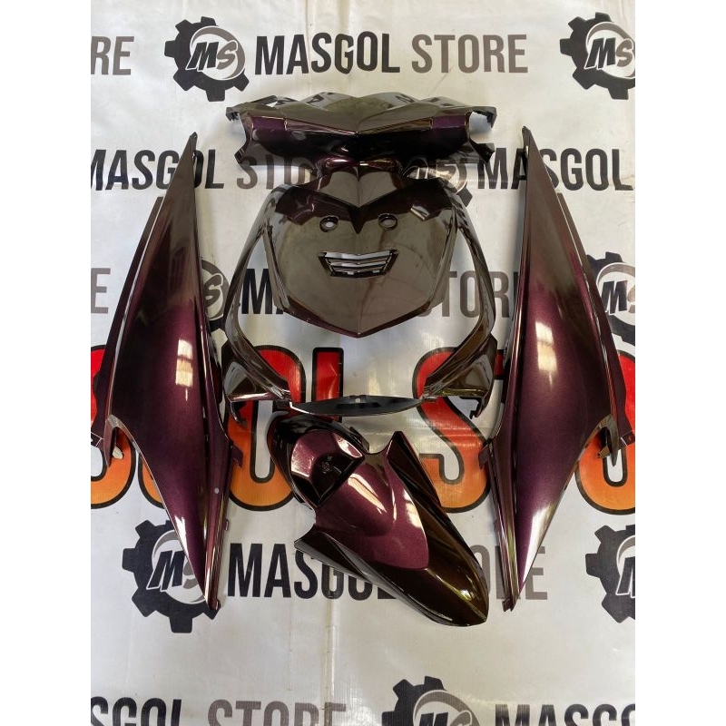 Cover Full body halus Honda Beat karbu 2008 - 2012 Hitam lembayung Merah