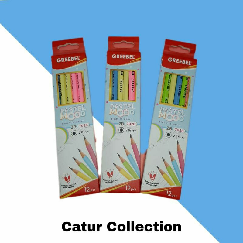 

GREEBEL Pensil Kayu Lulus Uji Komputer/Pensil 2B 7028 PASTEL MOOD (Isi 12 Pcs)
