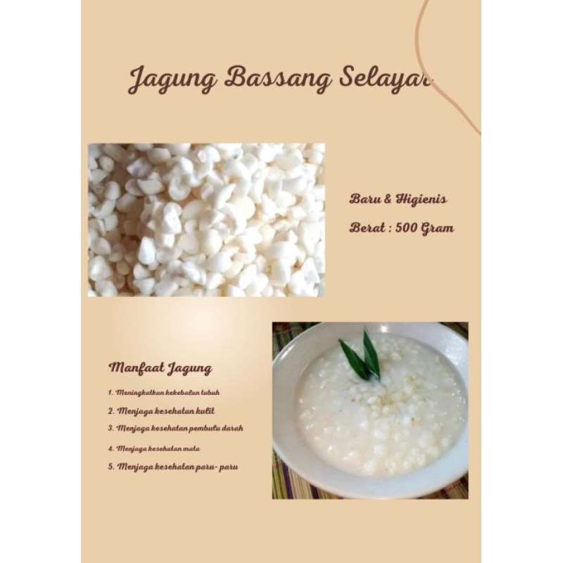 

Jagung Bassang Khas Selayar 1 Kg