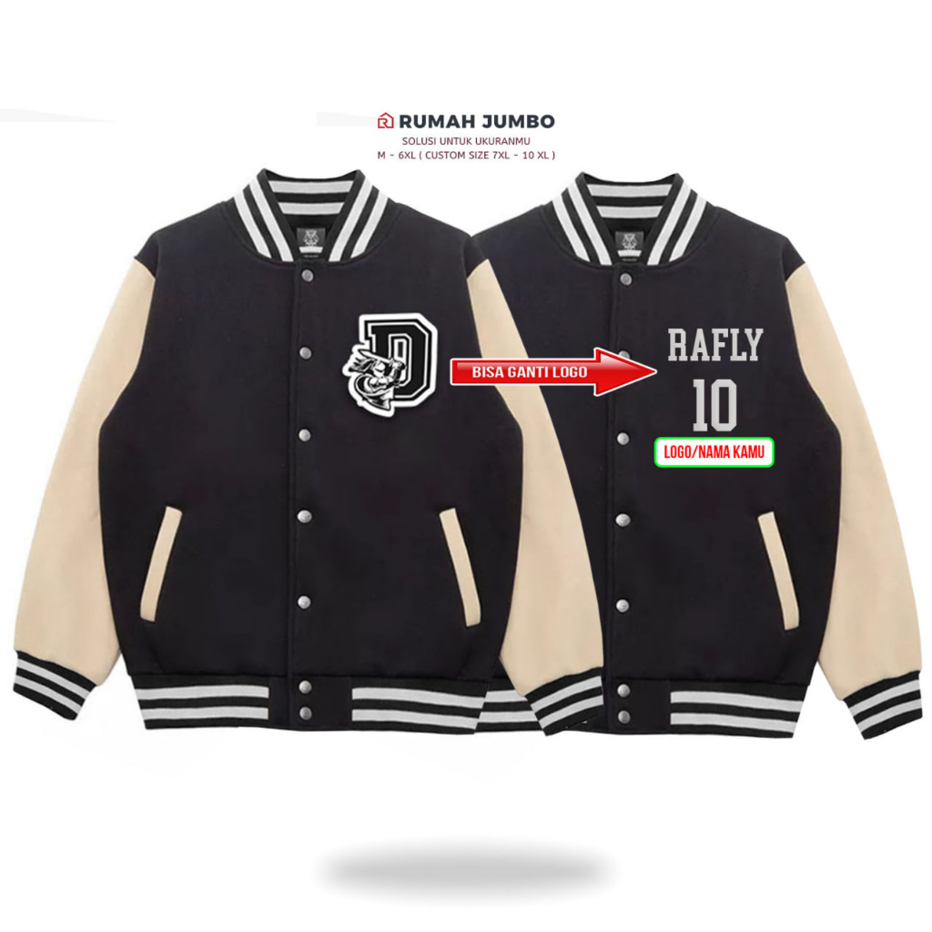 Sweater Varsity Devors Oversize (M-6XL) jaket varsity baseball bomber original