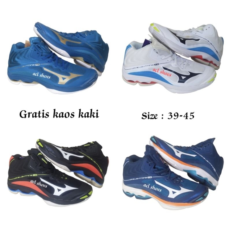 Promo Sepatu Voli Mizuno Wlz 6 Mid Super Premium Olahraga Pria Sepatu Volly Mizuno Wave Lightning Z6