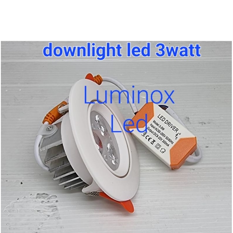 downlight plafon led 3w 3mata 3watt - spotlight ceiling partisi led 3 watt 3w 3mata 220volt