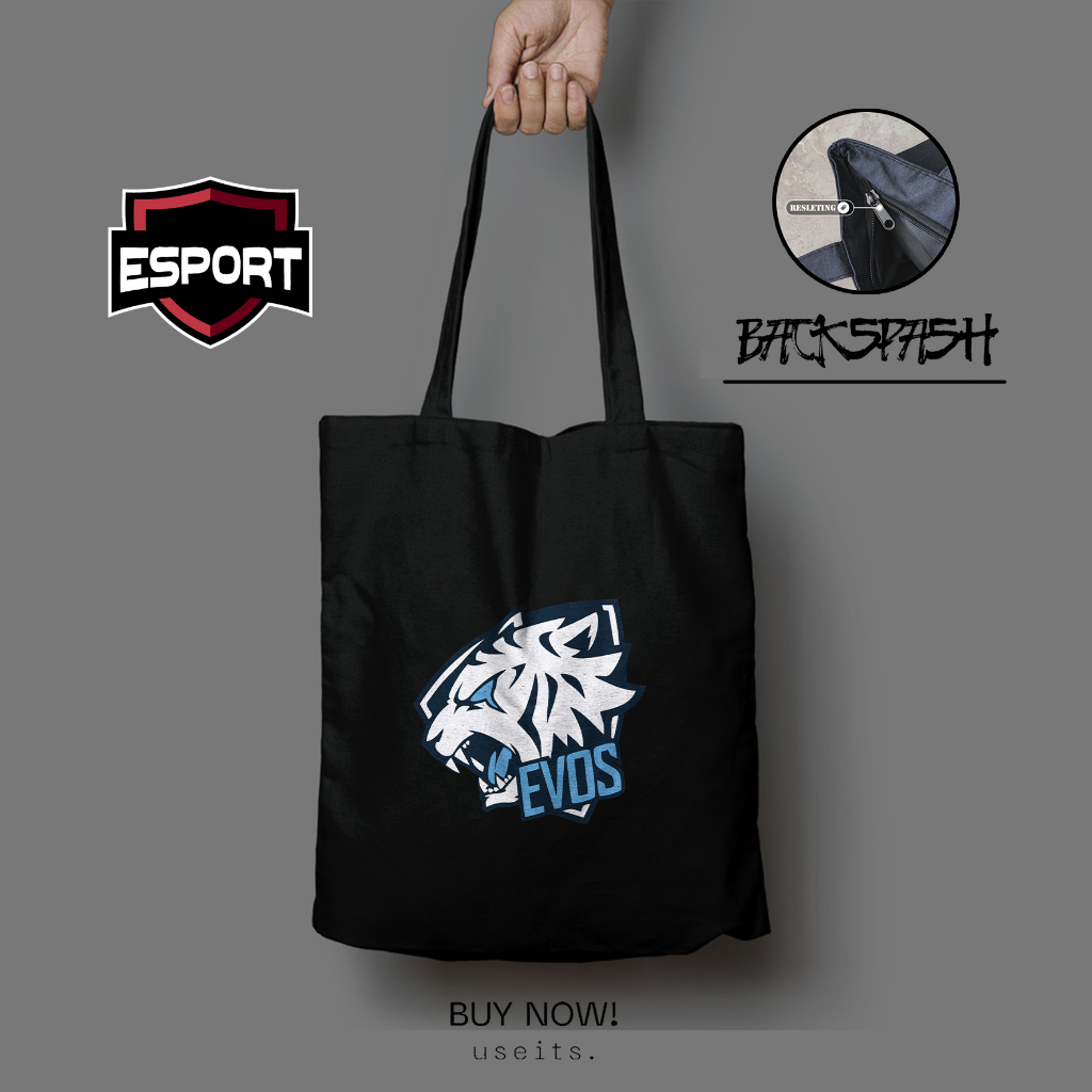 Totebag Tas E Sports EVOS RRQ ONIC Custom Pria Wanita - E-SPORTS