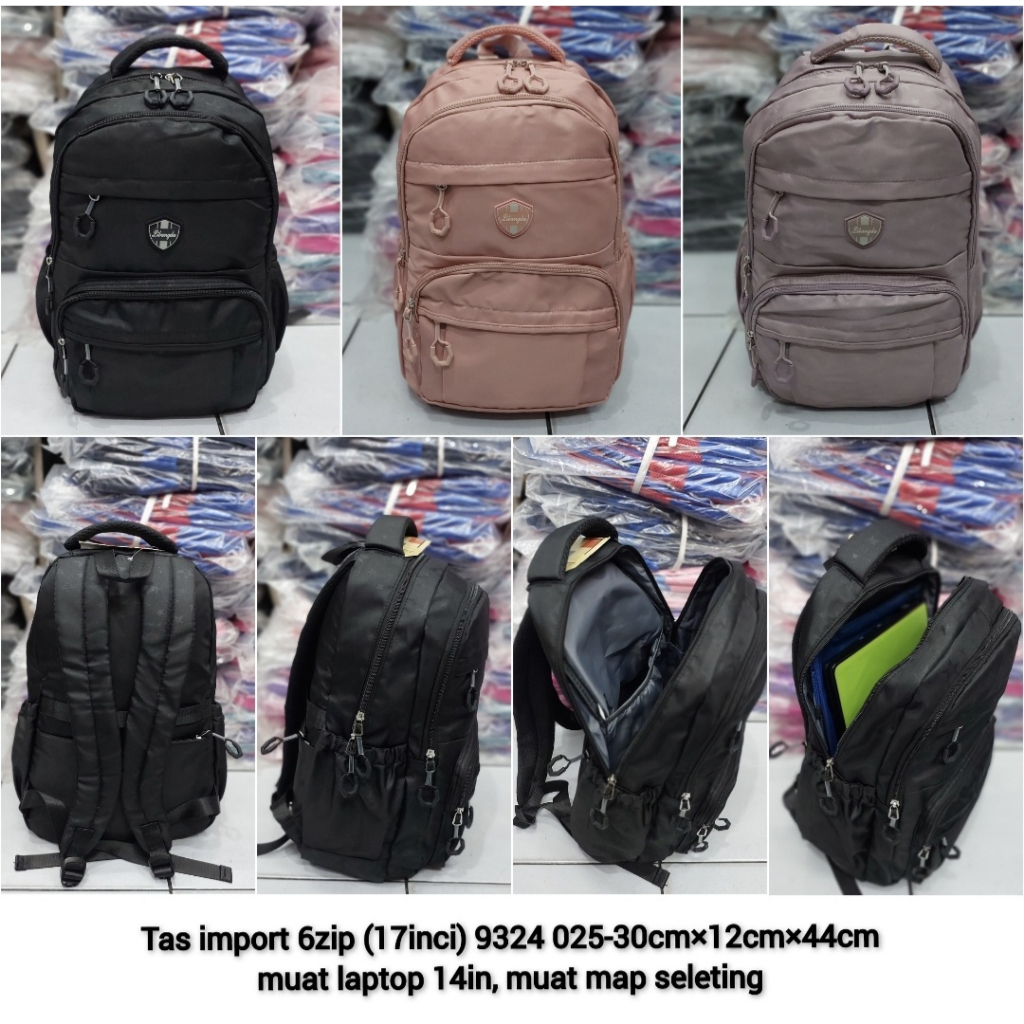 Tas import bahan dasar premium lebih berkualitas ransel sd smp sma / tas kerja wanita dan pria