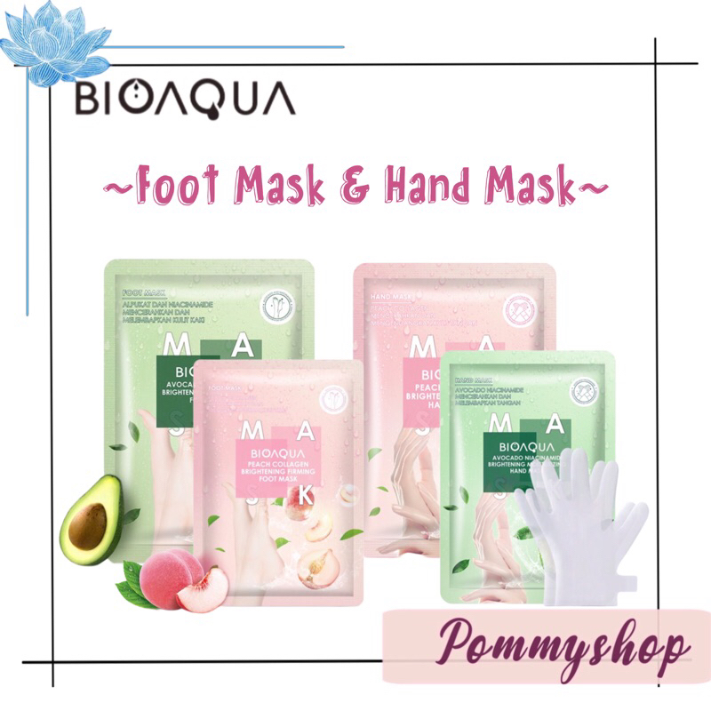 Bioaqua Niacinamide Brightening &amp; Collagen Brightening Foot Mask | Hand Mask | Masker Kaki | Masker Tangan 35g