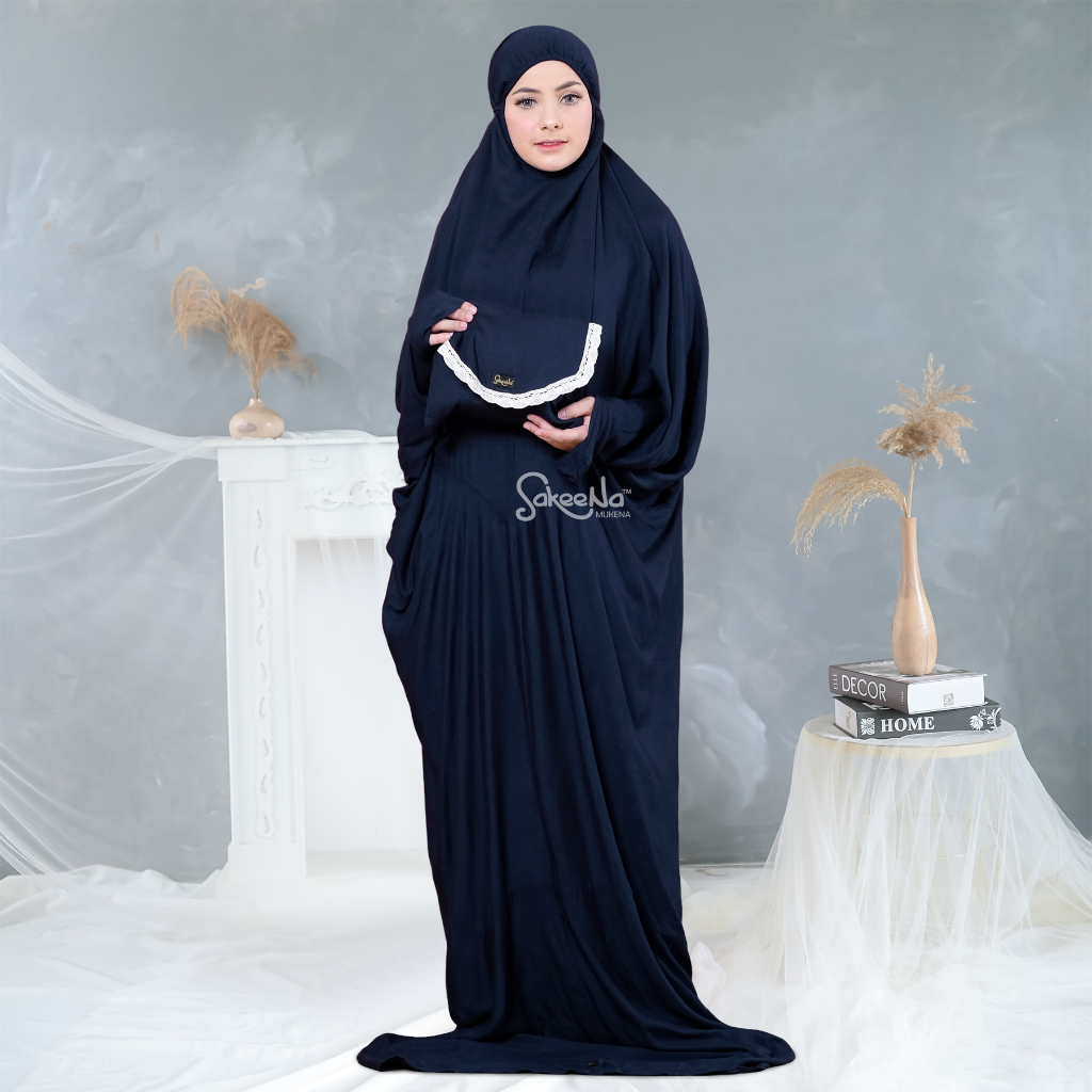 SAKEENA Mukena Terusan Rayon Premium Dewasa Jumbo