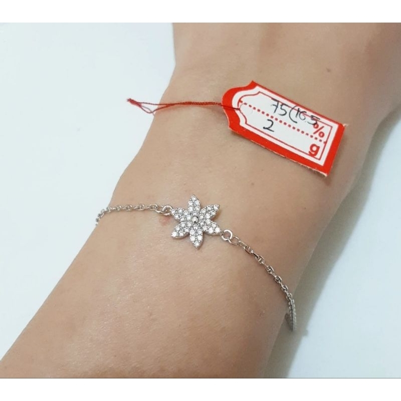 Gelang rantai emas 75 bunga matahari