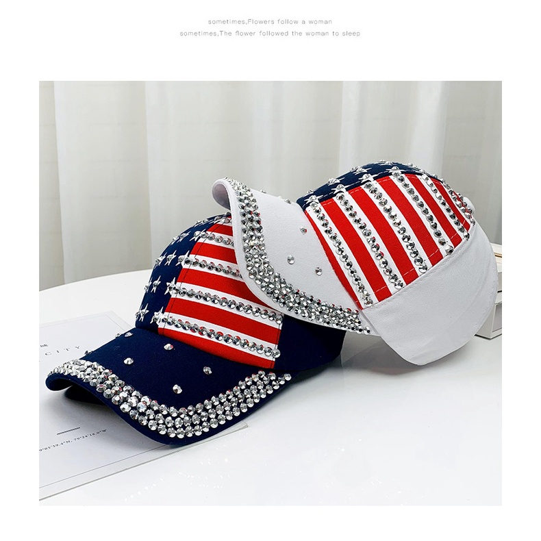 Topi motif bendera amerika untuk pria dan wanita