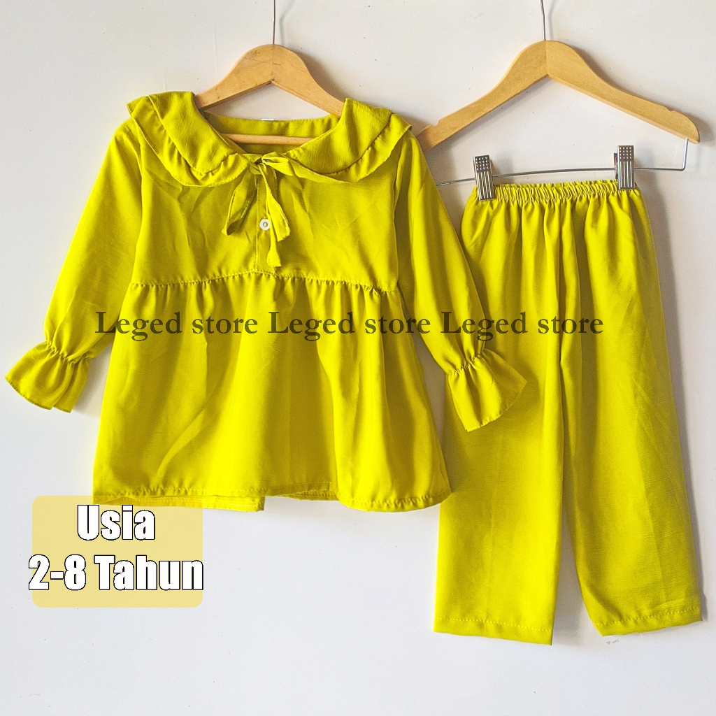 OneSet Anak - Setelan ZAVINA ANAK Polos/Baju anak Perempuan/SET HARUKA TUNIK ANAK PEREMPUAN/Baju Tid