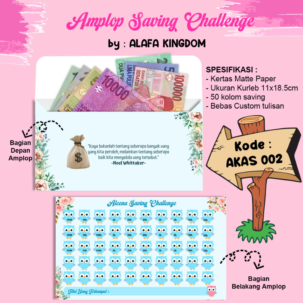 

[alafakingdom] Amplop Saving Challenge Kode AKAS 002