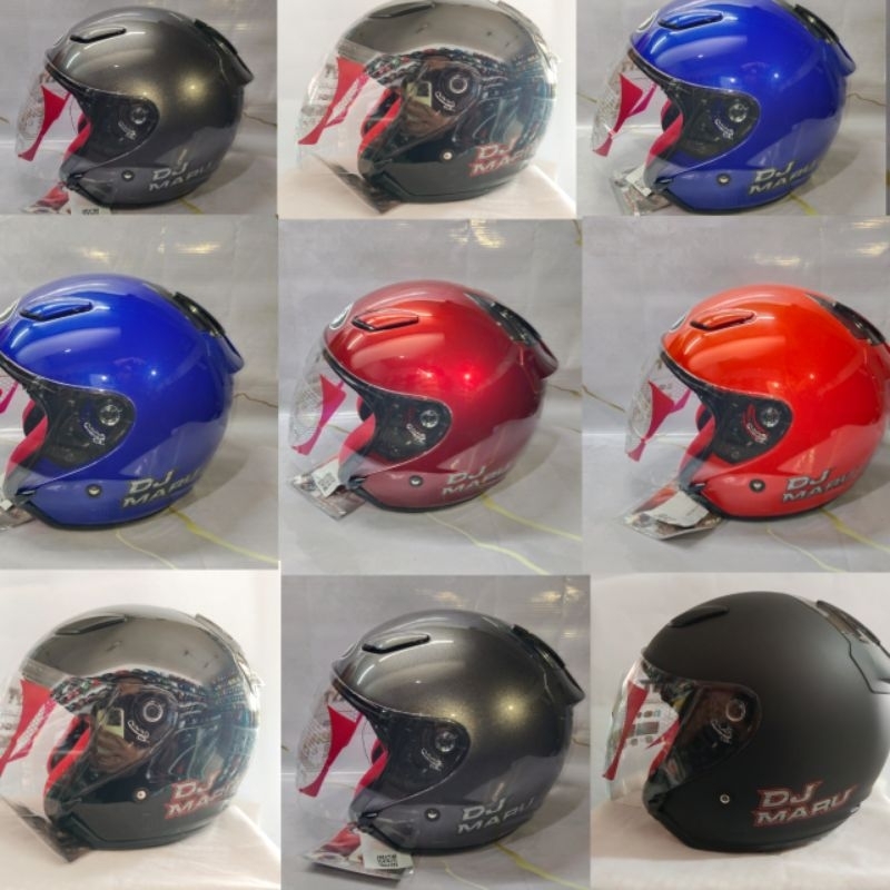 HELM KYT HALF FACE/ KYT Dj Maru Solid Original 100%. Helm Kyt Half face Murah.