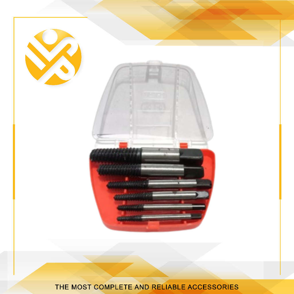 Alat Pembuka Baut Patah Tab Tap Balik Set 6 Pcs / Screw Extractor