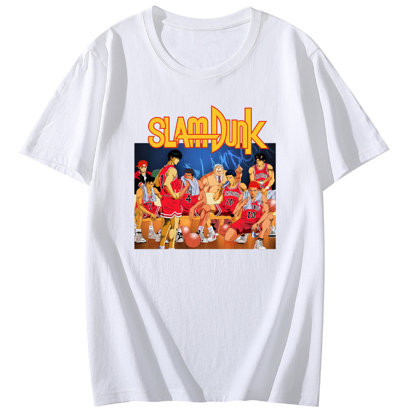 LUVfashion Dewasa Kaos Anime SLAMDUNK SHOHOKU Basket Ball Unisex (Pria &amp; Wanita) Cotton Combed 30s