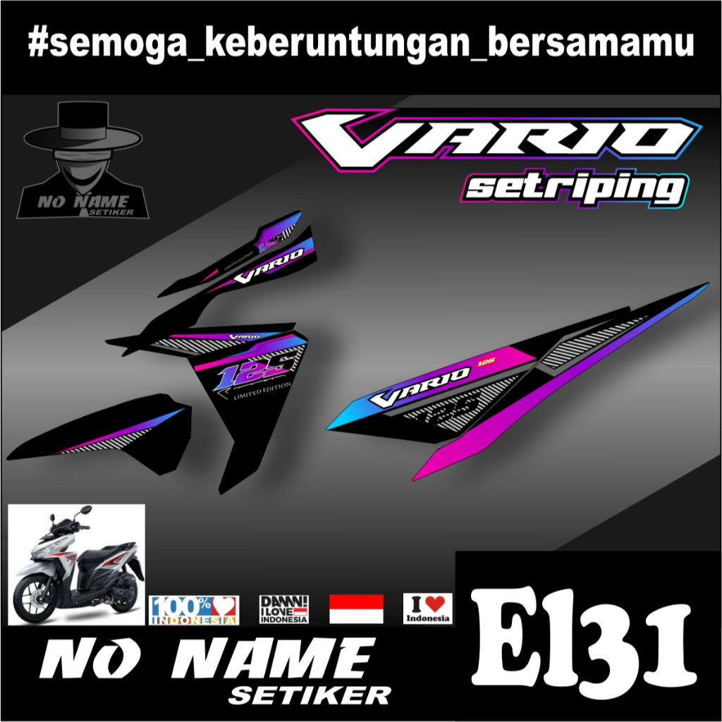 STRIPING VARIO 125 150 racing (el31) TAHUN 2015 2014 2015 2016 2017 stiker sticker decal