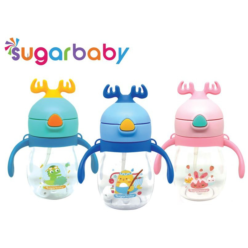 Sugar Baby Tritan Sippy Cup Deer 270ml/320ml Botol Minum Sedotan Bayi