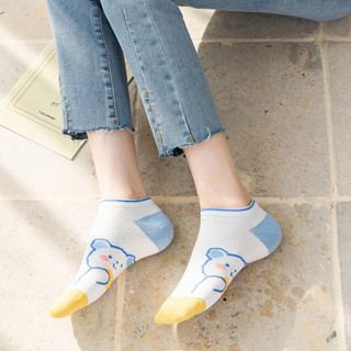 GO!KK1252 Kaos Kaki Pendek Wanita Motif Bear Beruang Fashion Korean Unisex Semata Kaki Putih Socks Ankle