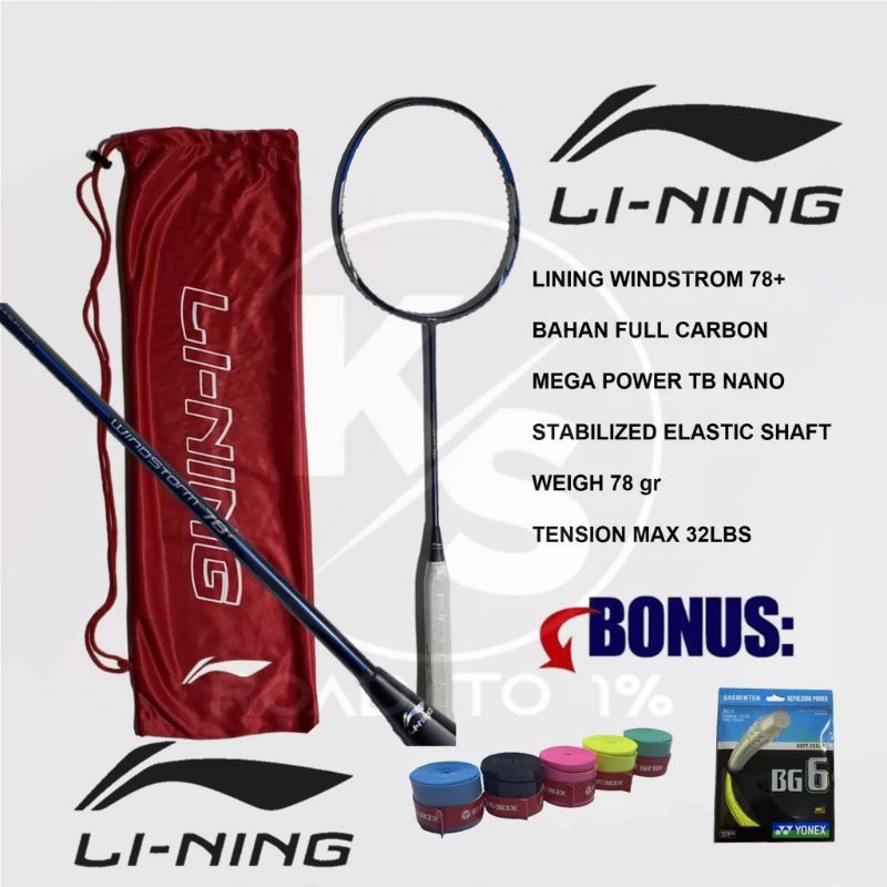 RAKET BADMINTON RAKET BULU TANGKIS REKET BADMINTON REKET BULUTANGKIS LI-NING