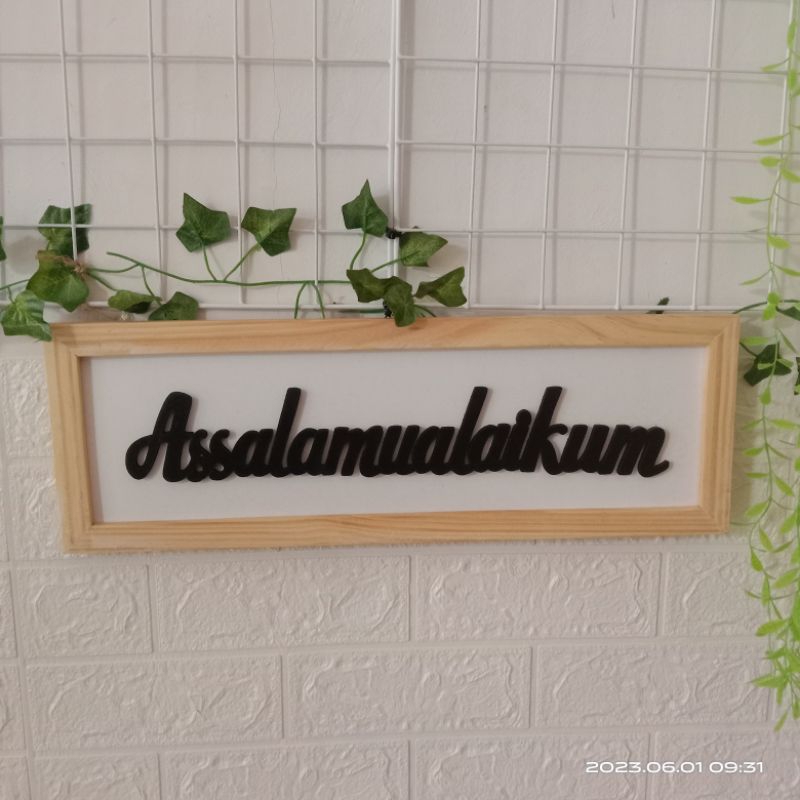 Hiasan Dinding Assalamualaikum/Walldecor tulisan timbul 3D