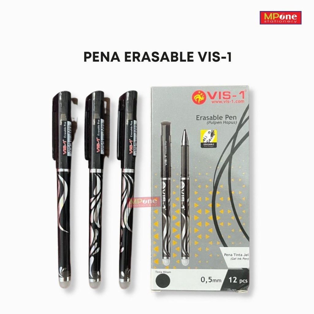 

(1 PCS) Pena Erasable VIS-1 / Pena Bisa Dihapus / Pulpen Bisa Dihapus