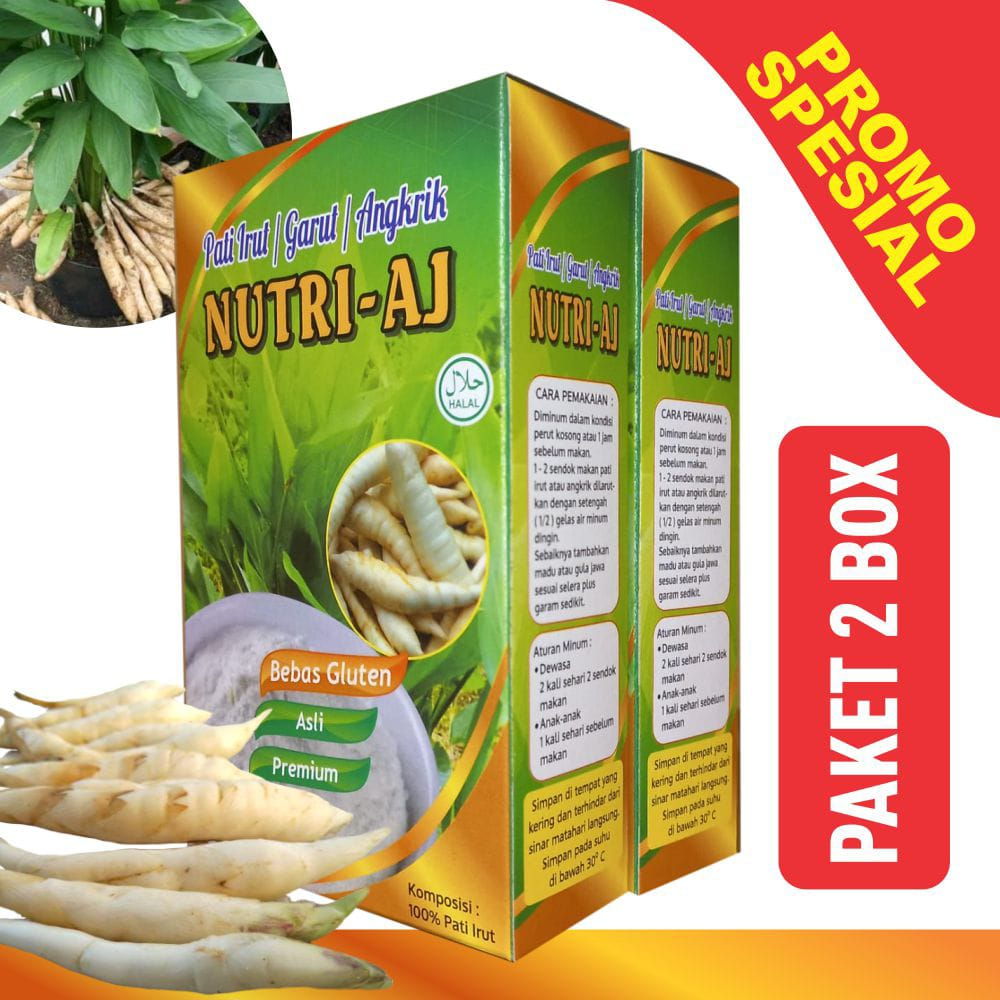 

Paket 2 Box Pati Irut-Garut-Angrik-Premium- Original -Bebas Gluten