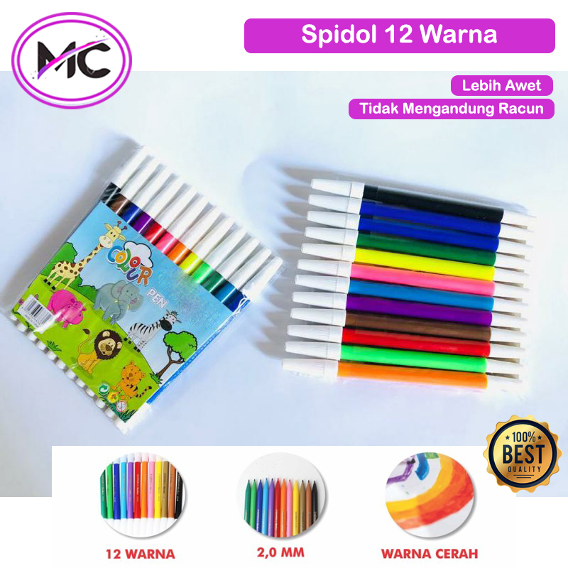 Spidol Warna Warni Set Colouring Pen Marker Sepidol Kecil Murah