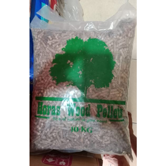 Horas Wood Pellets 10KG Pasir Kayu Kucing Hamster Kelinci Reptil Alas