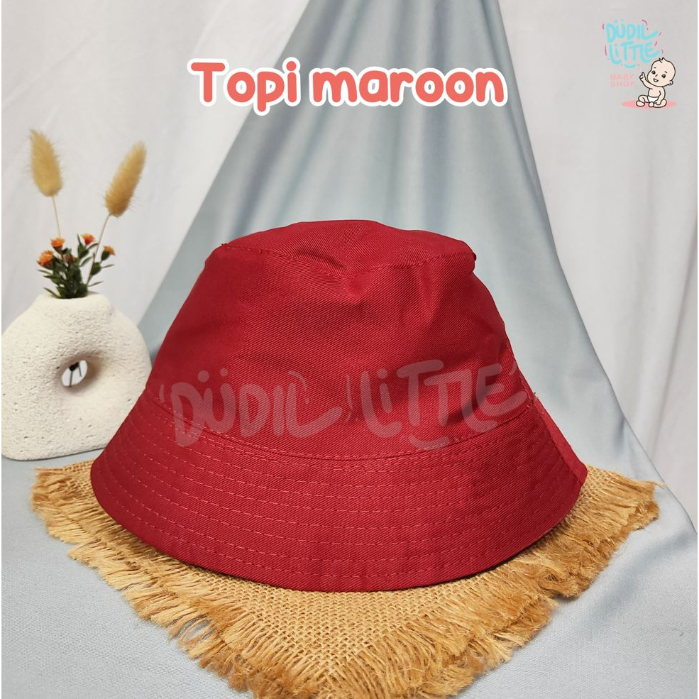 Topi Bucket Anak Laki Laki / Perempuan, Topi Fahion Korea Polos