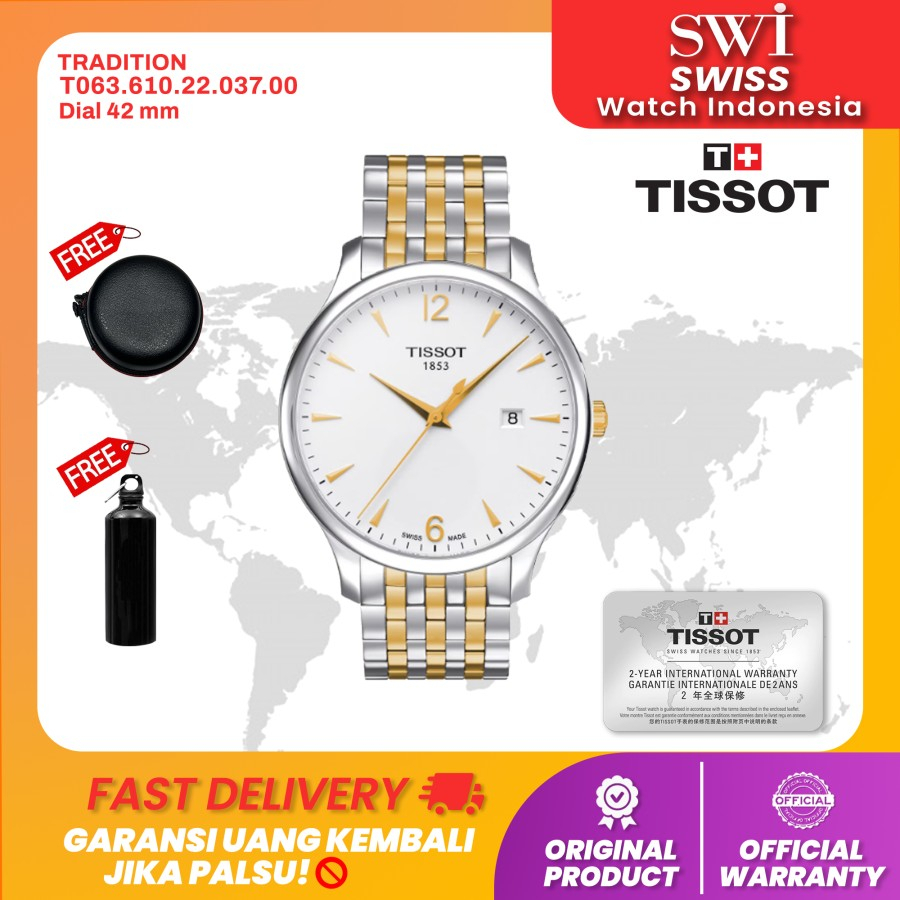 Jam Tangan Pria Analog Tissot T063.610.22.037.00 Tradition Analog