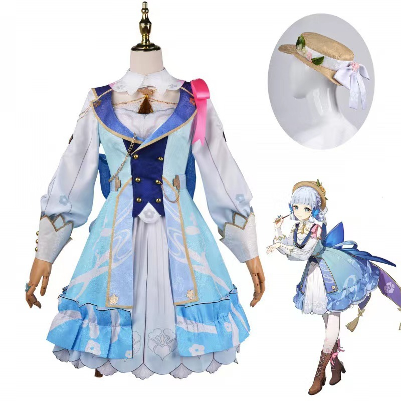 Kamisato Ayaka Cosplay Game Genshin Impact Springbloom Missive Ayaka Skin Costume Game Genshin Cospl
