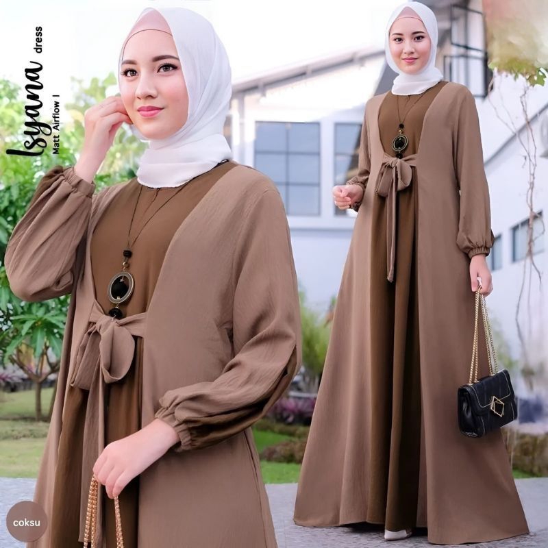 Isyana Gamis Terbaru Maxi Crinkle Airflow