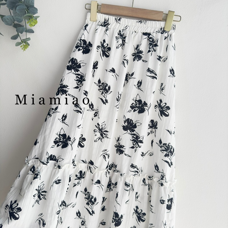 ROK RUMBAI BUNGA/ROK WANITA FASHION FIT TO XL