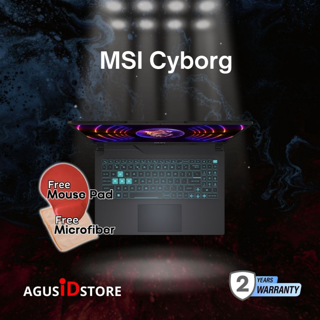 LAPTOP GAMING MSI CYBORG 15 A12VE / CORE i5-12450H RTX4050 / RAM 16GB 512GB SSD / 15 INCH 144Hz IPS / WINDOWS 11 OHS - CICILAN 0%