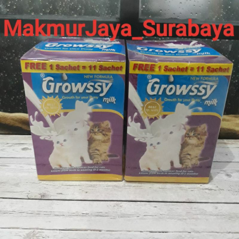 SUSU GROWSSY 1 BOX ISI 10 SACHET gratis 1 sachet | SUSU KUCING KITTEN