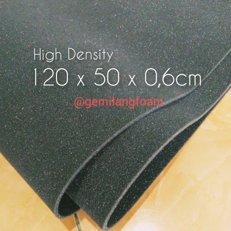 Foam busa lembaran pelapis tipis high density foam padat  120x50cm tebal 6mm