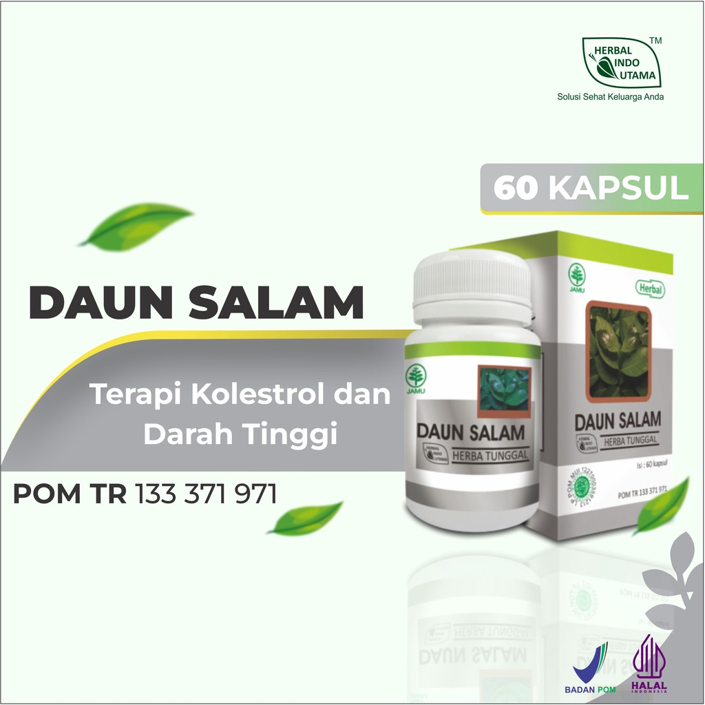 

Kapsul Daun Salam Herbal Indo Utama Obat Asam Urat Darah Tinggi Kencing Manis