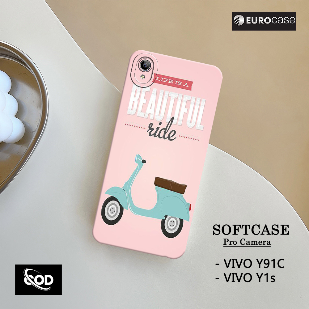Casing Hp Vivo Y91c / Y1s  - Fashion Case Vespa - Soft Case Hp Vivo Y91c / Y1s Terbaru - Kesing Hp V